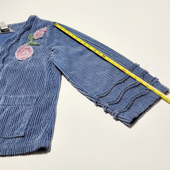 The Vermont Country Store Chenille Blossom Button-Front Bed Jacket Women's (1X) - Picture 13 of 13